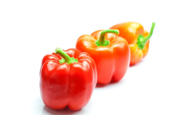 Röd paprika isolerad på vitt — Stockfoto