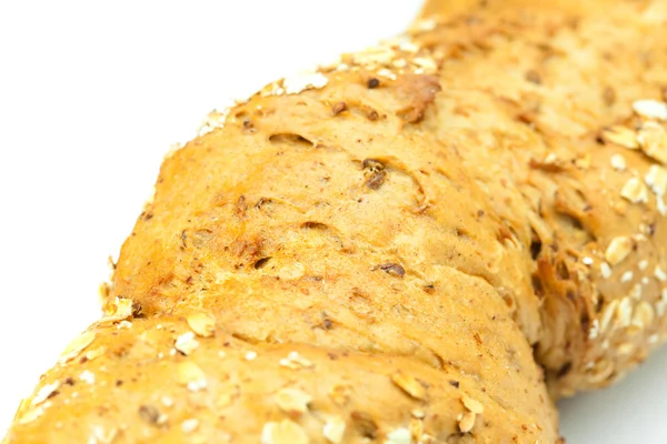 Bröd med spannmål isolerad på vit — Stockfoto