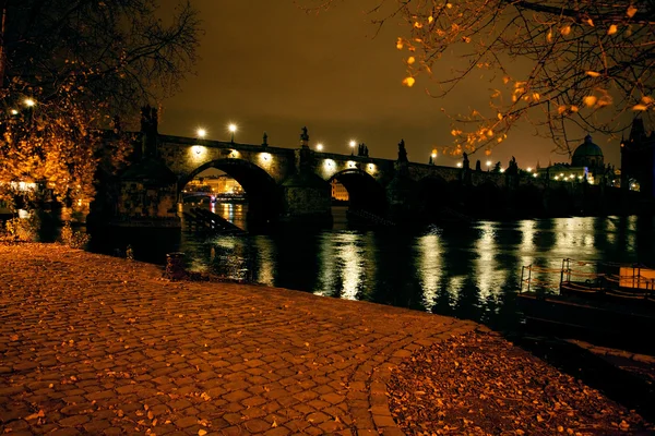 プラハの秋の美しい夜景 — ストック写真