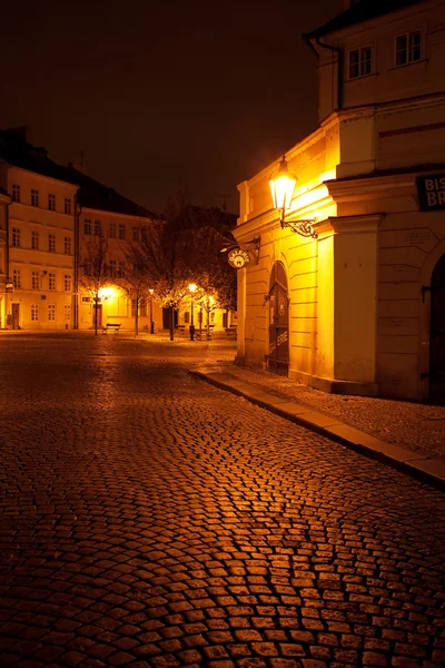 プラハの街の美しい夜景 — ストック写真