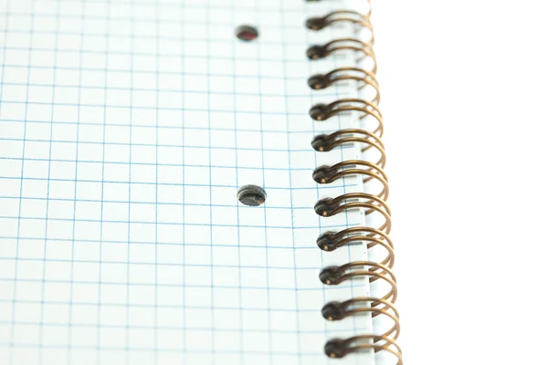 Pläd anteckningsboken med en spiral isolerad på vit — Stockfoto