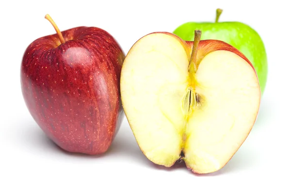 Beautiful mellow juicy apple isolated on white — Stock Photo, Image