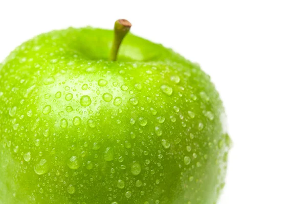 苹果与水滴上白色隔离 — 图库照片