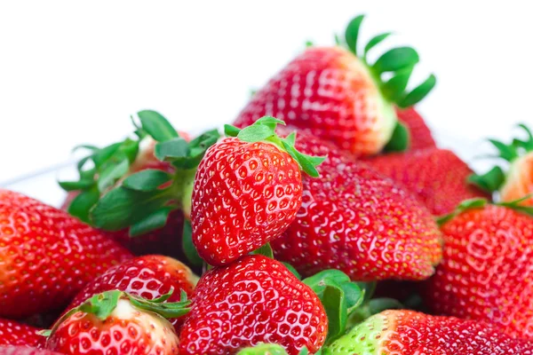 Φόντο κόκκινο μεγάλο juicy ώριμες φράουλες — Φωτογραφία Αρχείου