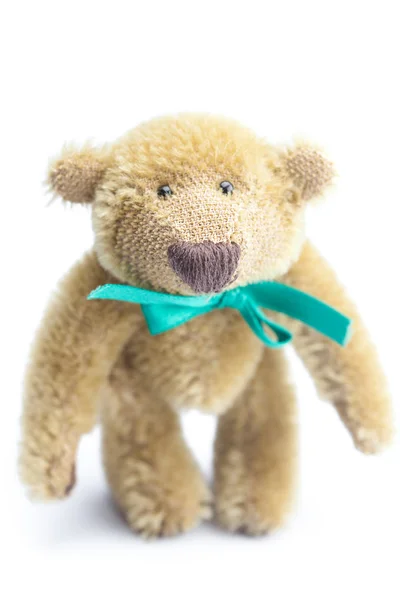 Teddy Bear with bow isolated on white — Stock Photo, Image
