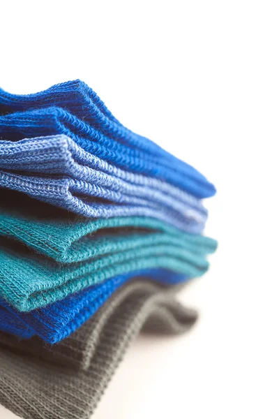 Bakgrund av multi färgade strumpor av bomull — Stockfoto