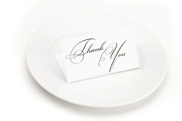 Табличка с подписью благодарности на белом — стоковое фото