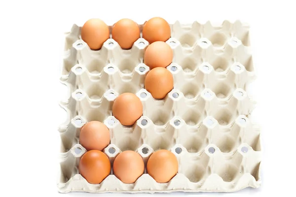 Eieren als de nummer twee geïsoleerd op wit — Stockfoto