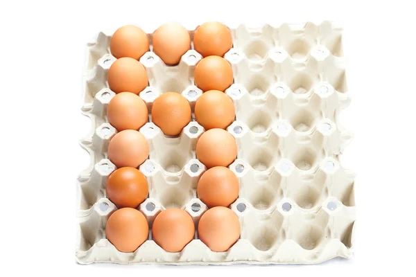 Uova come il numero otto isolato su bianco — Foto Stock