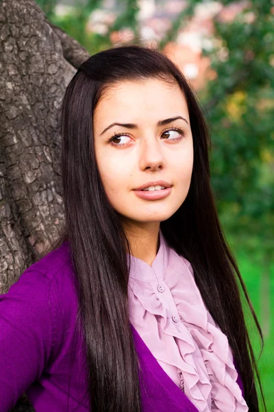 Portrait of a beautiful young woman outdoor Royalty Free Stock Images