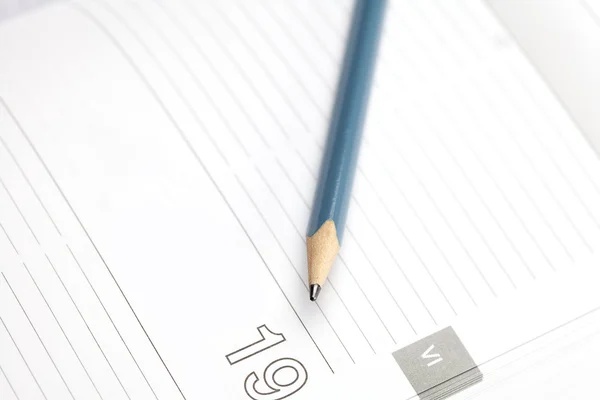 Sayfa günlüğü ve kalem — Stok fotoğraf