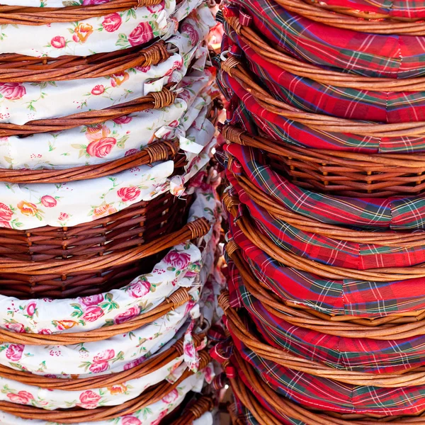 Background of the baskets at the fair — Stock Photo, Image