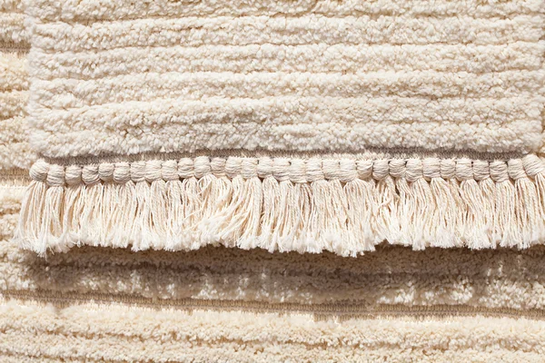 Hintergrund des Teppichs aus Schafwolle auf der Messe — Stockfoto