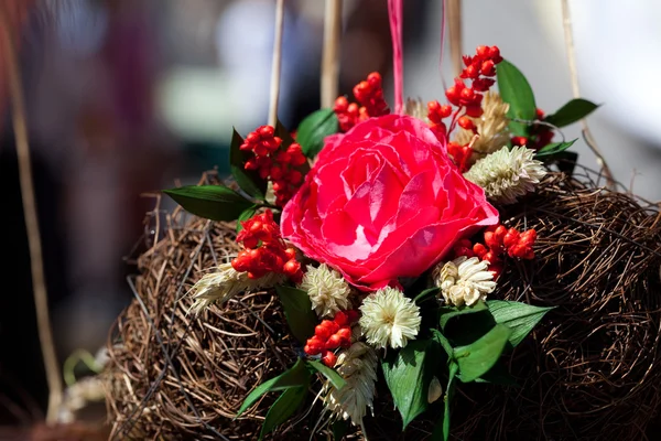 Hintergrund der getrockneten Blumen auf der Messe — Stockfoto