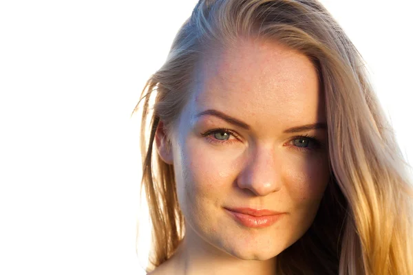 stock image Portrait of a beautiful young woman outdoor