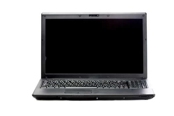 Μαύρο φορητό υπολογιστή που απομονώνονται σε λευκό — Φωτογραφία Αρχείου