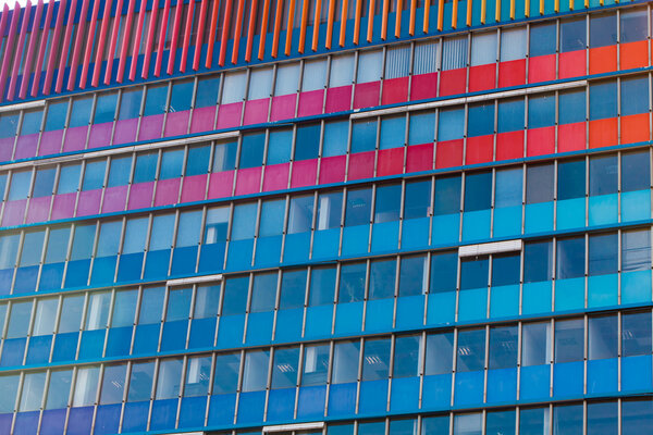Background of the glass modern office building