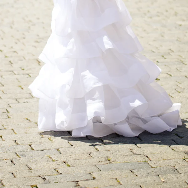 Hintergrund eines schönen Brautkleides — Stockfoto