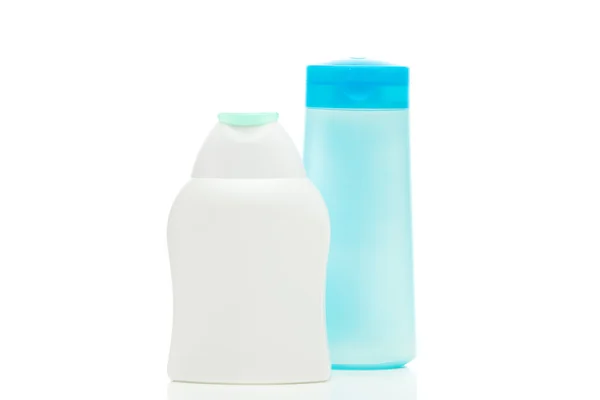Cosmetische containers geïsoleerd op wit — Stockfoto