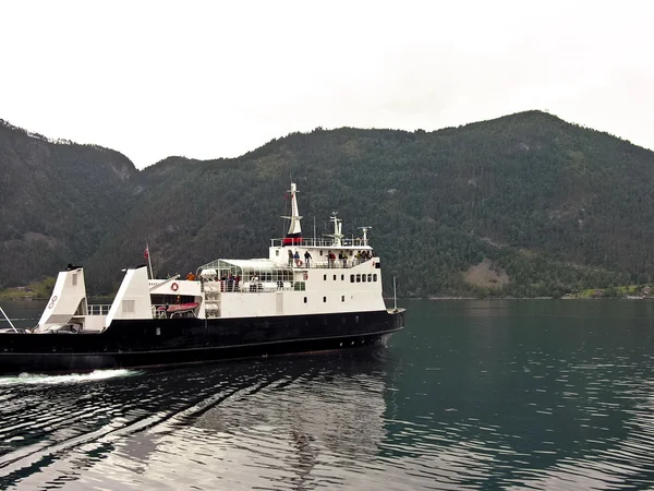 stock image Nordic ferry in fjord