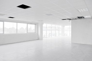 Empty interior white office clipart