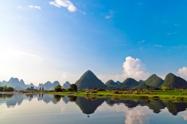 Li river in Yangshuo clipart