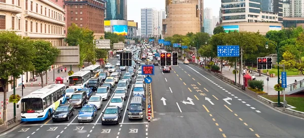 stock image Traffic jam in Shanghai