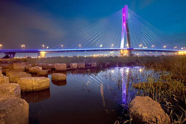 Tayvan, taipei city, yeni yeni Kuzey Köprüsü günbatımı — Stok fotoğraf