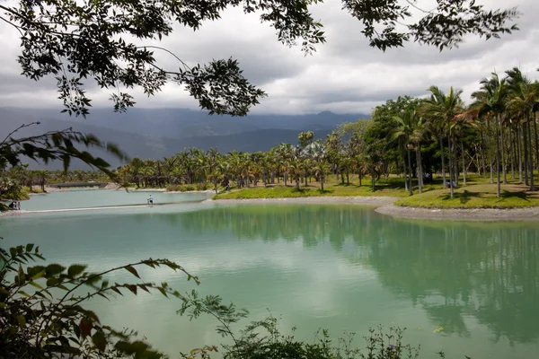 stock image Beautiful lake with nice sky color