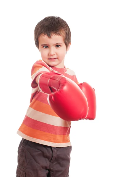 Weinig bokser aanval — Stockfoto