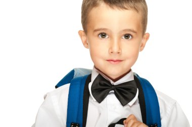 Portrait of elementary school boy clipart