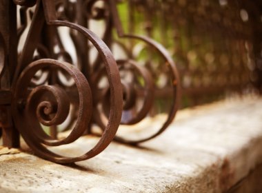 Wrought Iron Fence Detail clipart