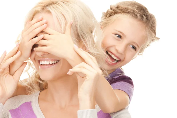 Glad mamma och lilla flicka — Stockfoto