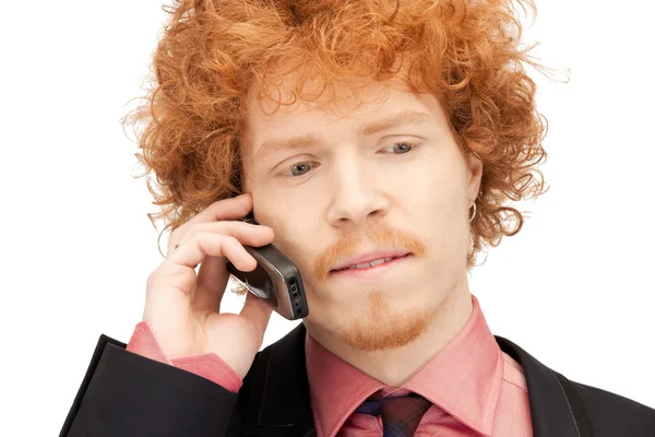 Handsome man with cell phone — Stock Photo, Image