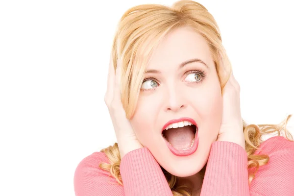 Surprised woman face Royalty Free Stock Photos