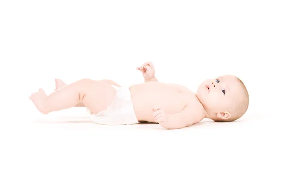 Erkek bebek bezi içinde döşeme — Stok fotoğraf
