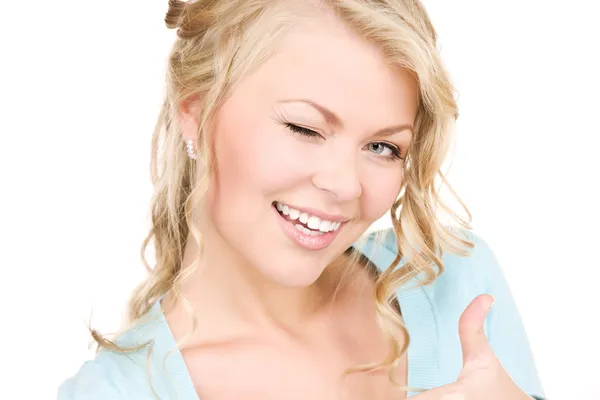 Winking woman — Stock Photo, Image