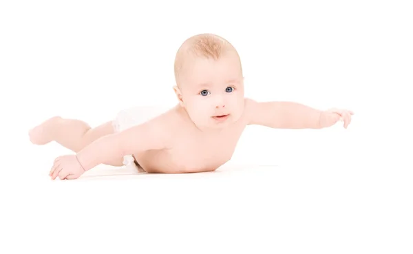 Laying baby boy in diaper — Stock Photo, Image