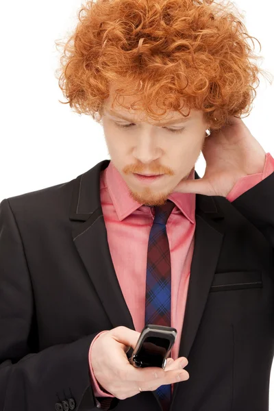 stock image Handsome man with cell phone