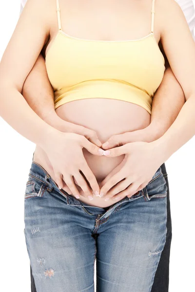 Coppia incinta in attesa di bambino — Foto Stock