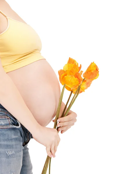 Vientre de mujer embarazada Imagen de stock