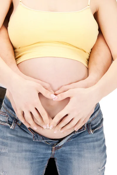 Casal grávida esperando pelo bebê — Fotografia de Stock