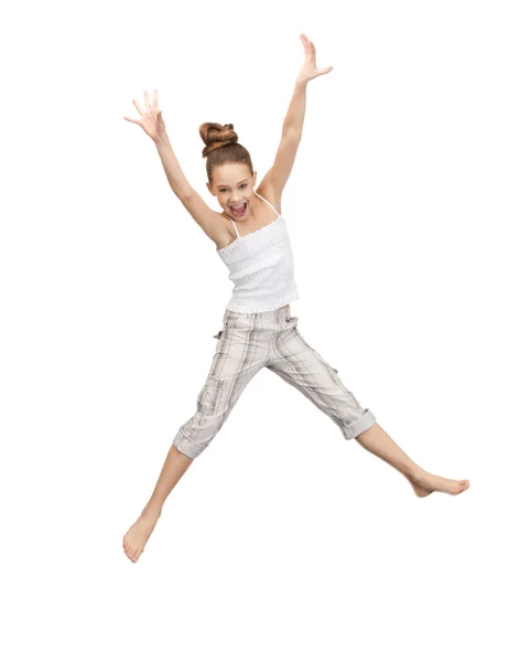 Saltar chica adolescente — Foto de Stock