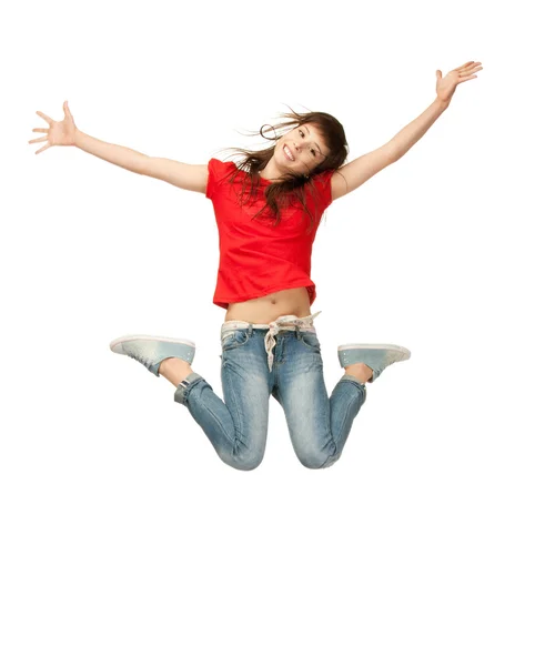 십 대 소녀 점프 — 스톡 사진