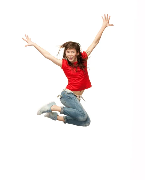 Saltar chica adolescente —  Fotos de Stock