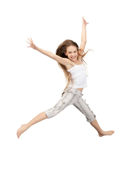 Springendes Teenager-Mädchen — Stockfoto