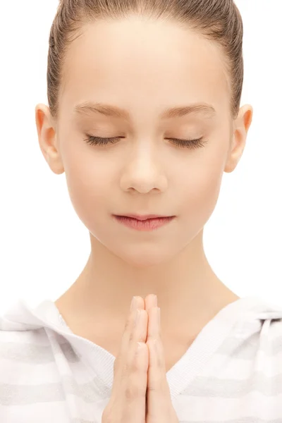Pregando adolescente ragazza — Foto Stock