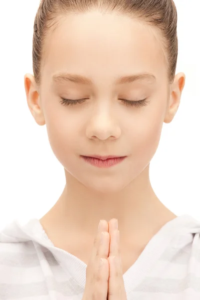 祈祷的少女 — 图库照片