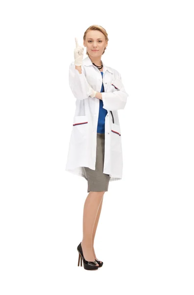 Atraktivní ženské doktor s stetoskop — Stock fotografie