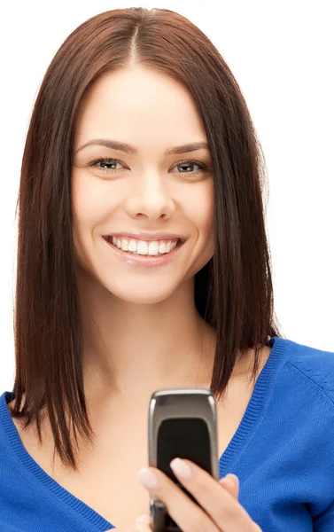 Zakenvrouw met mobiele telefoon — Stockfoto
